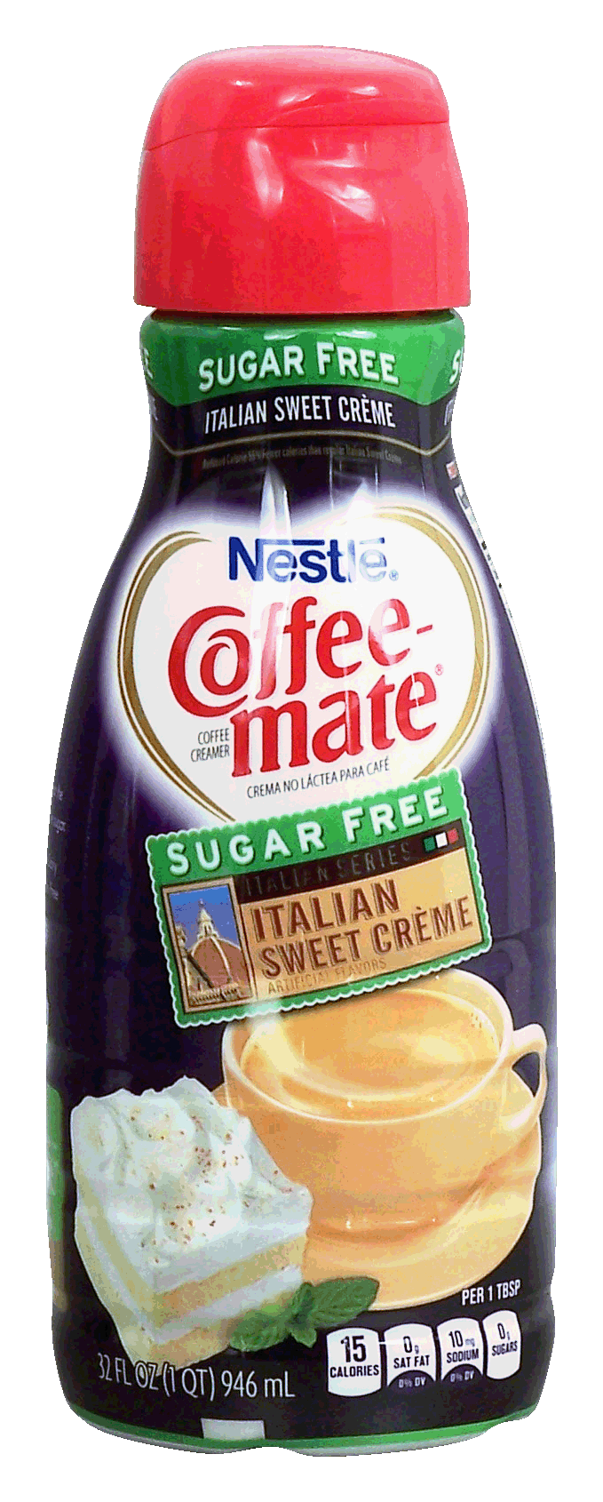 Nestle Coffee-Mate italian sweet creme flavored coffee creamer, sugar free Full-Size Picture